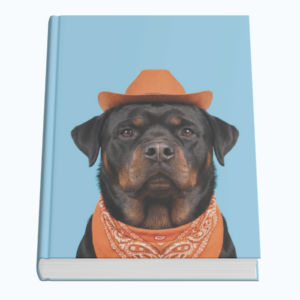 Hardback Rottie Planner seen from above