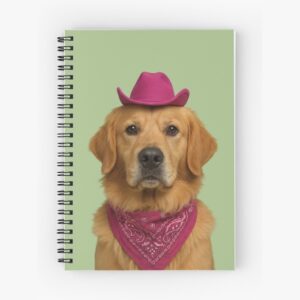 Cowboy Golden Retriever Journal
